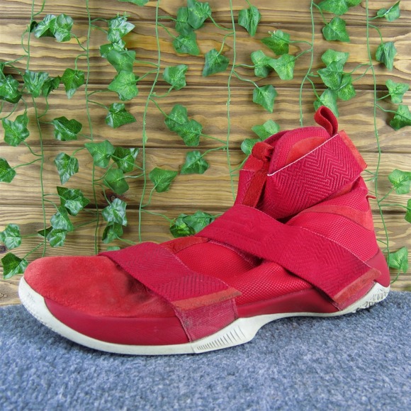 Nike Men Lebron Zoom Soldier 10 Lux Sneaker Red Synthetic 14 Medium‎  Used 2025 - Picture 1 of 7